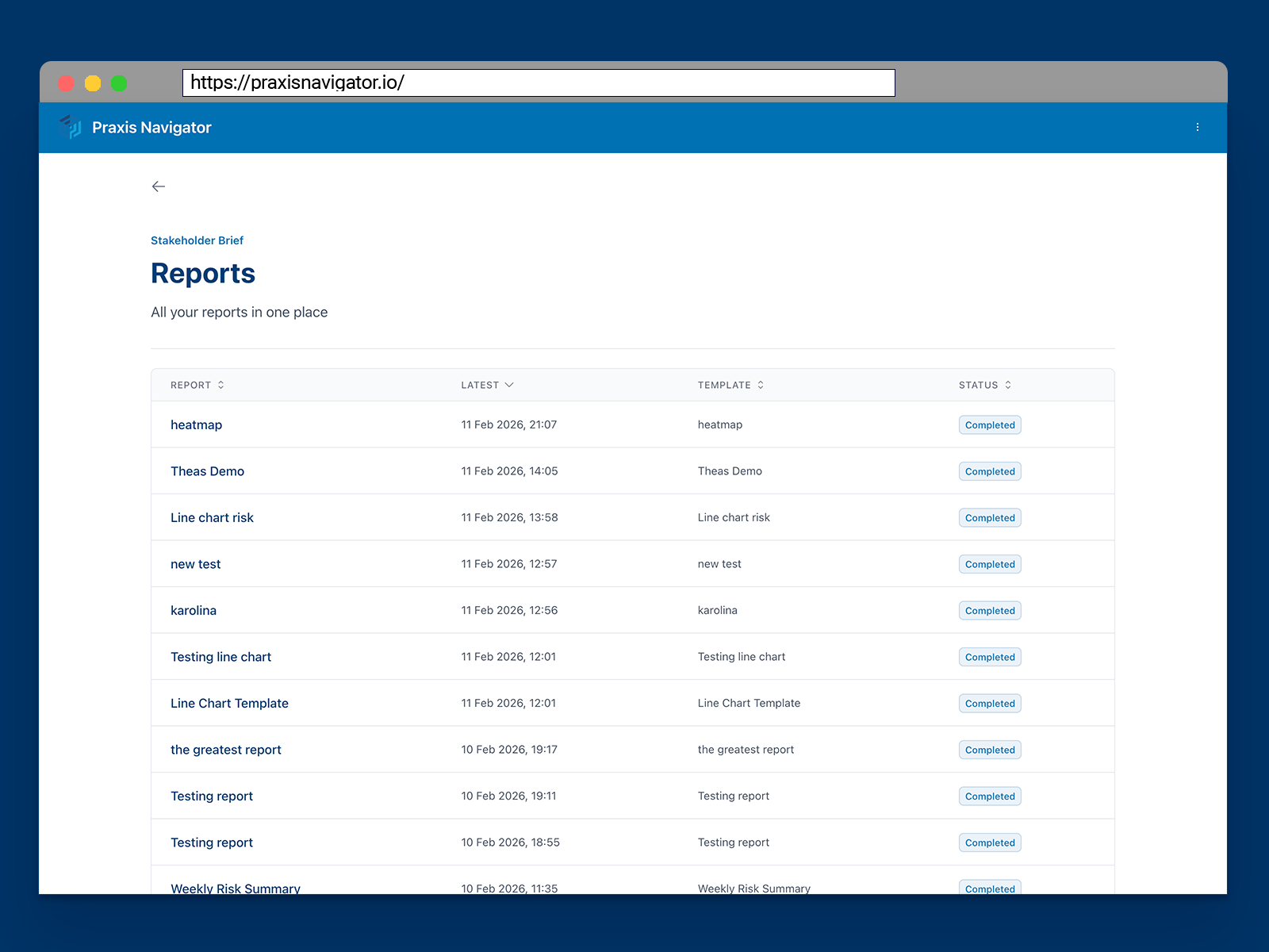 Stakeholder Brief scheduled distribution settings